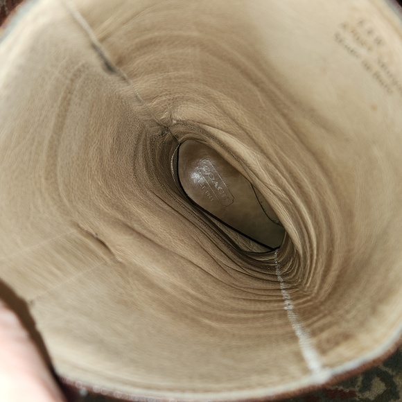 COACH Morgan tall brown leather slouch boots, size 7.5 - Picture 10 of 13